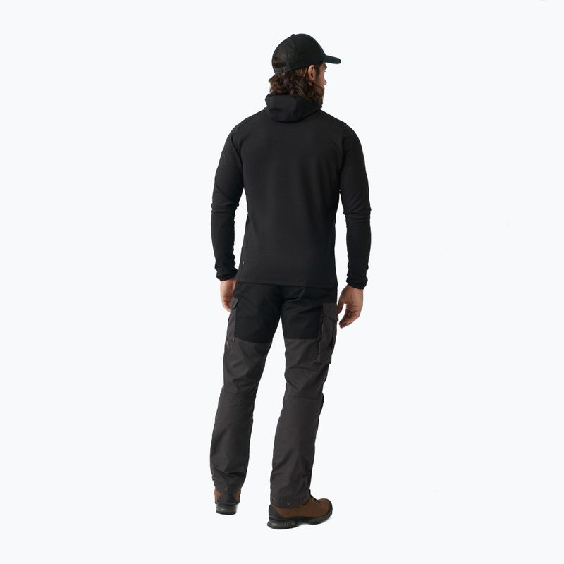 Кофта трекінгова чоловіча Fjällräven Keb Fleece Hoodie black 2