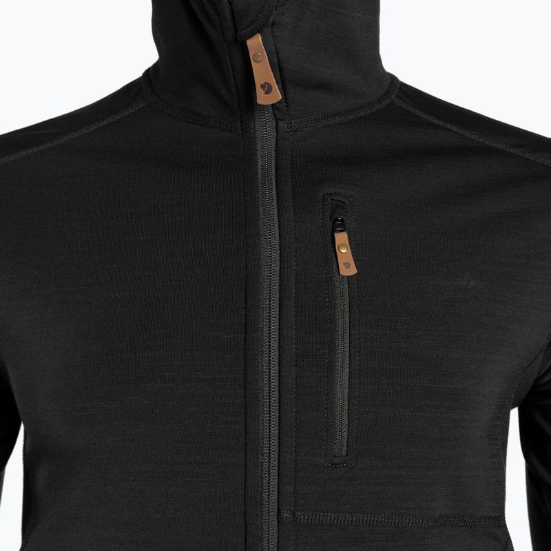 Кофта трекінгова чоловіча Fjällräven Keb Fleece Hoodie black 3