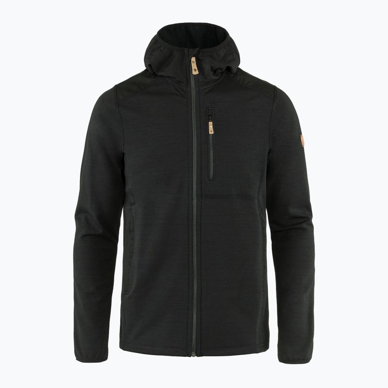 Кофта трекінгова чоловіча Fjällräven Keb Fleece Hoodie black 7