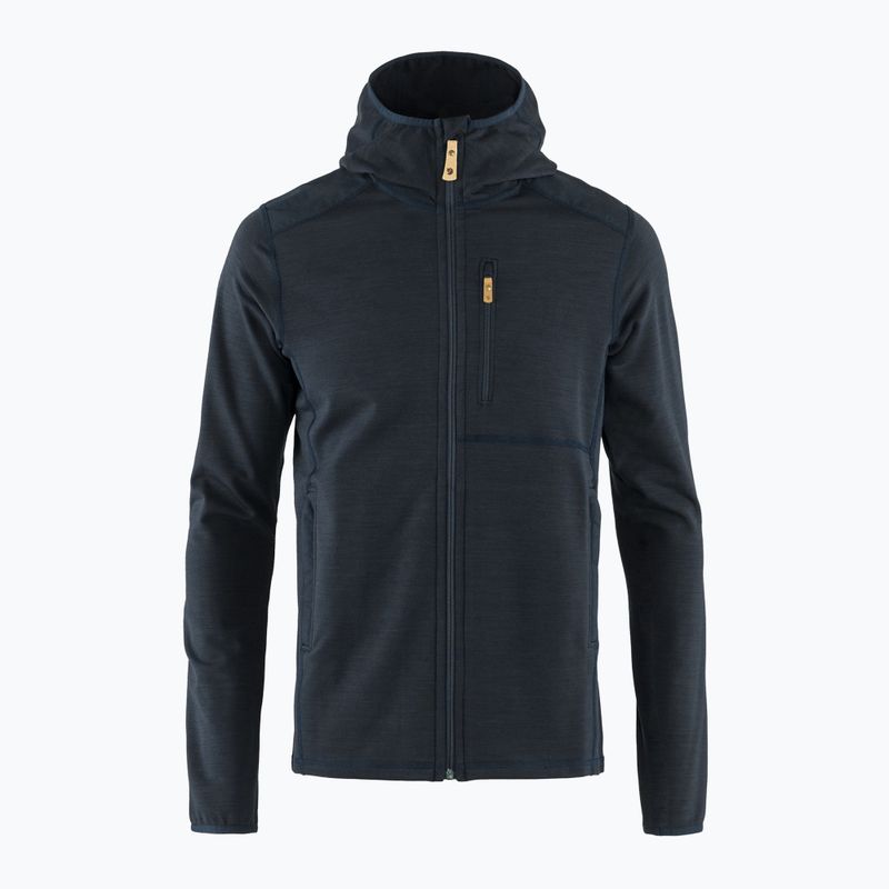 Кофта трекінгова чоловіча Fjällräven Keb Fleece Hoodie dark navy