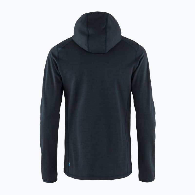 Кофта трекінгова чоловіча Fjällräven Keb Fleece Hoodie dark navy 2