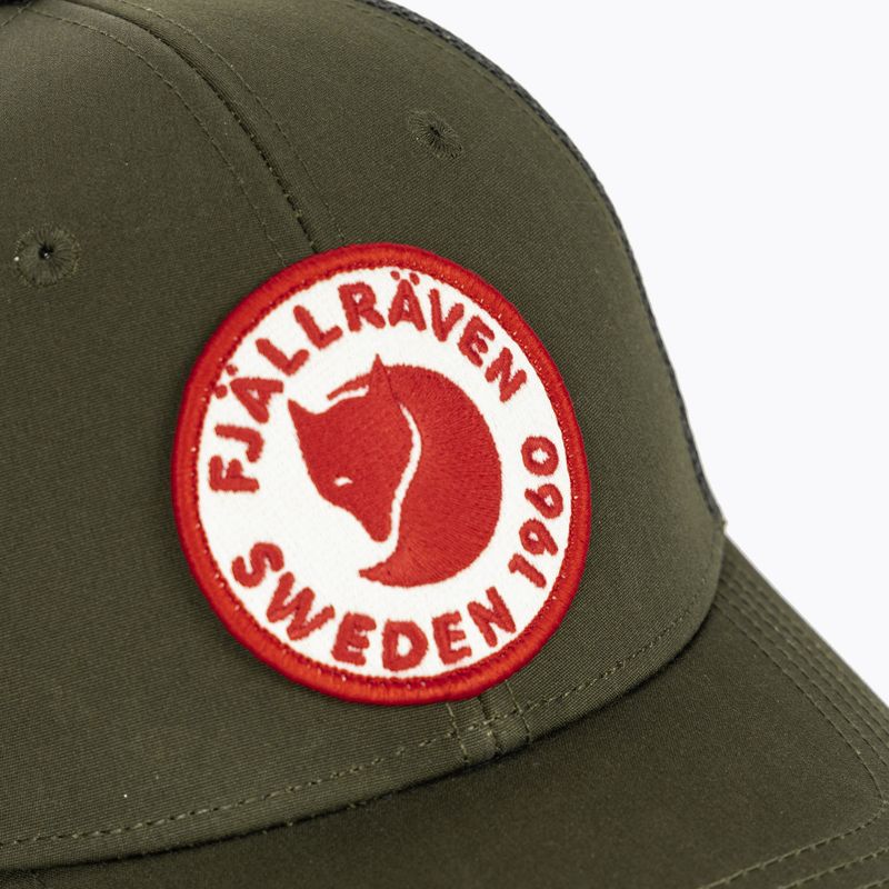 Бейсболка Fjällräven 1960 Logo Langtradarkeps глибокий ліс 3