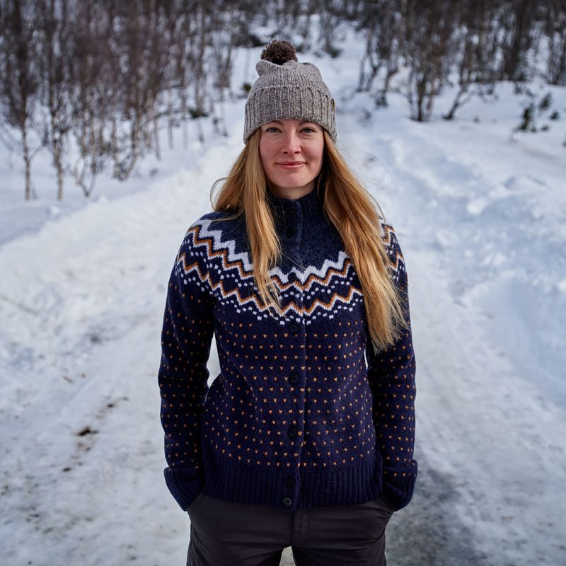 Светр жіночий Fjällräven Övik Knit Cardigan dark navy 10