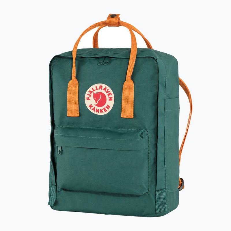 Туристичний рюкзак Fjällräven Kanken 16 л арктичний зелений/пряний помаранчевий 2