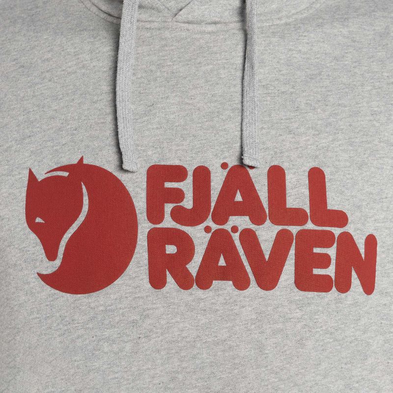 Кофта трекінгова чоловіча Fjällräven Logo Hoodie grey/melange 3