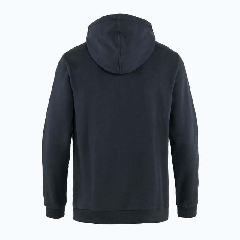 Кофта трекінгова чоловіча Fjällräven Logo Hoodie dark navy 7