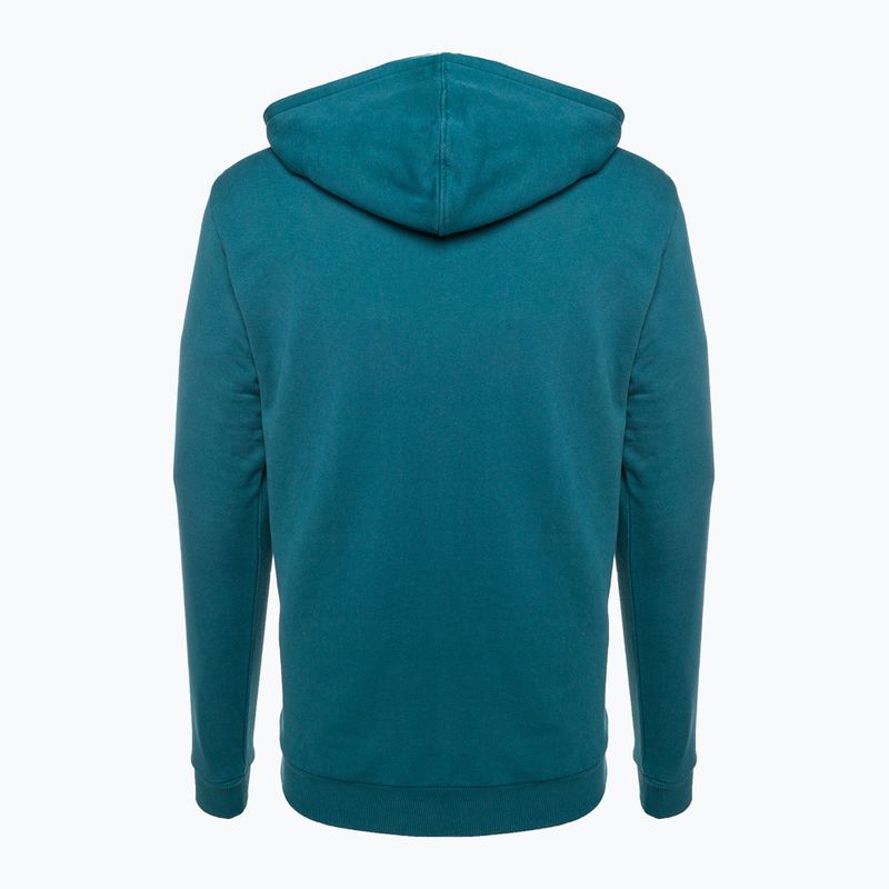 Кофта трекінгова чоловіча Fjällräven Logo Hoodie deep sea 2