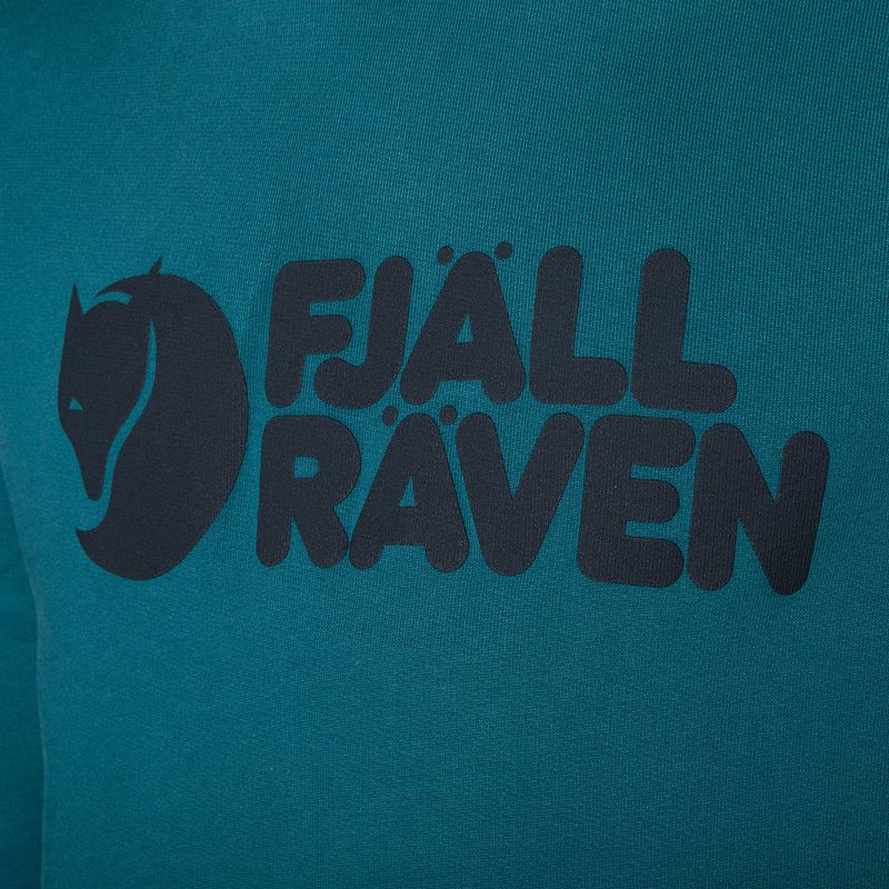 Кофта трекінгова чоловіча Fjällräven Logo Hoodie deep sea 3