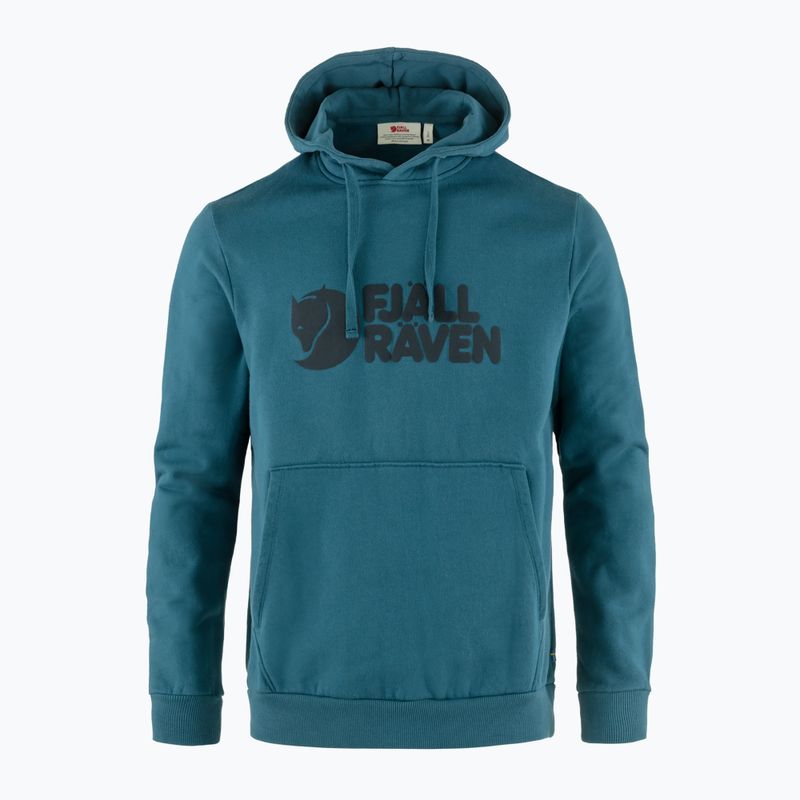 Кофта трекінгова чоловіча Fjällräven Logo Hoodie deep sea 4