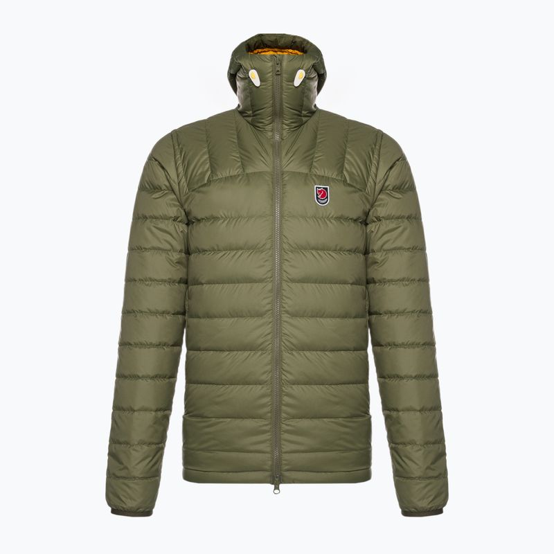 Пуховик чоловічий Fjällräven Expedition Pack Down Hoodie green/mustard yellow