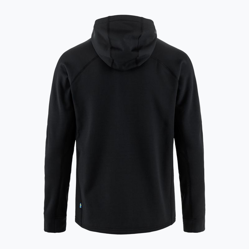 Кофта трекінгова чоловіча Fjällräven Expedition Fleece Hoodie black 2