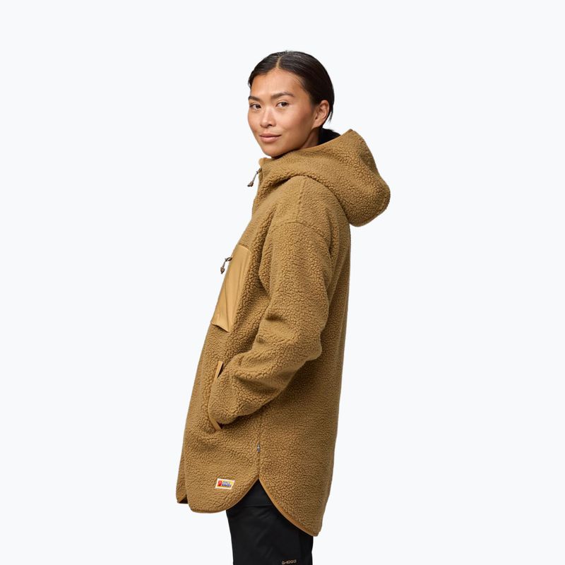 Кофта жіноча Fjällräven Vardag Pile Fleece Long buckwheat brown 5