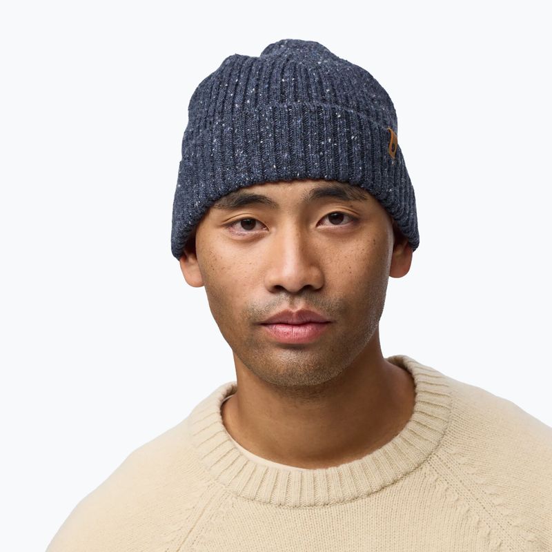 Шапка зимова Fjällräven Ovik Neps Beanie dark navy 4