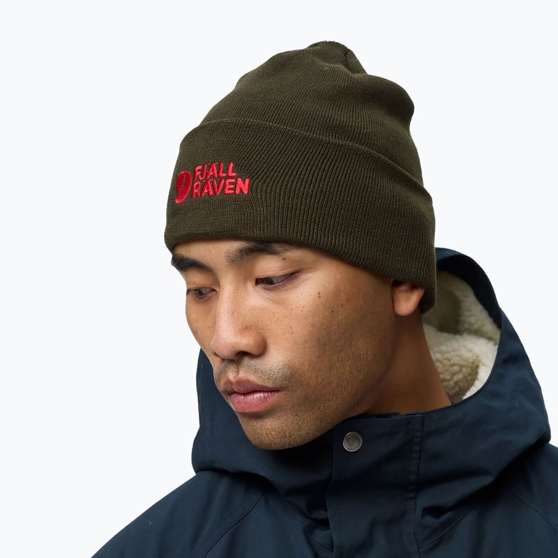 Шапка зимова Fjällräven Vardag Beanie deep forest 5