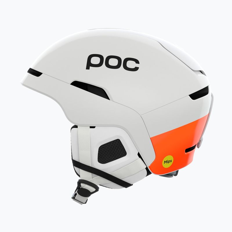 Шолом лижний POC Obex MIPS hydrogen white/fluorescent orange 2
