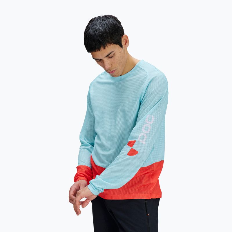 Лонгслів велосипедний чоловічий POC Motion Air Jersey lazurite blue/carnelian orange 4