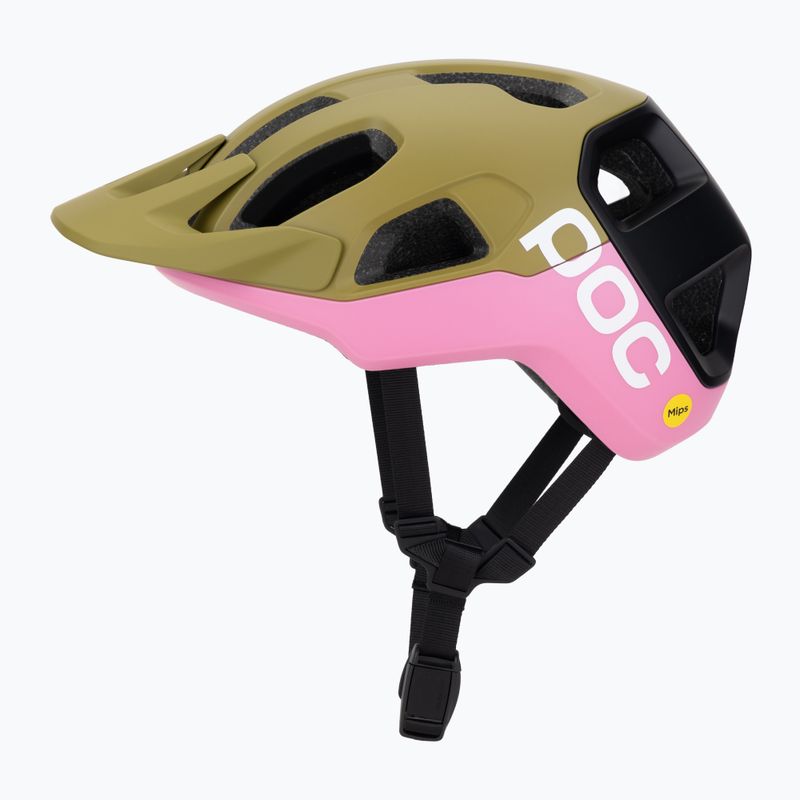 Шолом велосипедний POC Cularis olivine green matt/thulite pink matt 3