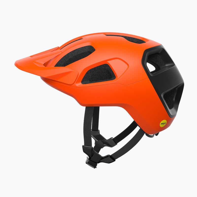 Шолом велосипедний POC Cularis fluorescent orange matt/uranium black matt 2