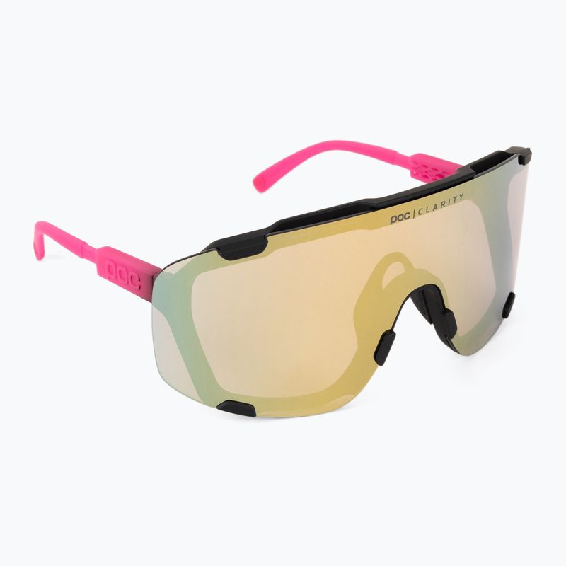 Окуляри велосипедні POC Devour fluo pink/uranium black translucent/clarity road gold 2