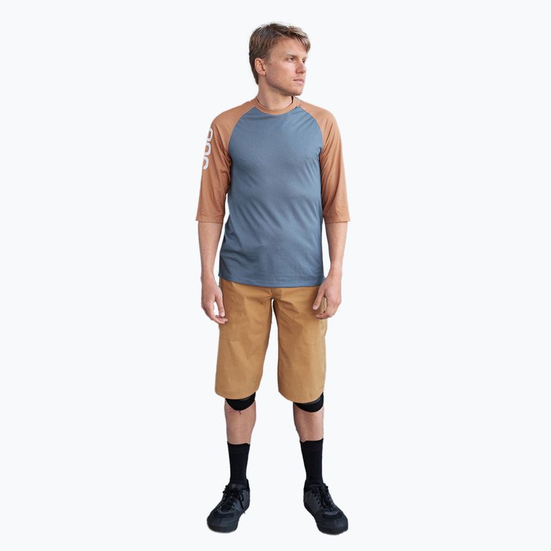 Велофутболка чоловіча POC MTB Pure 3/4 calcite blue/aragonite brown 3