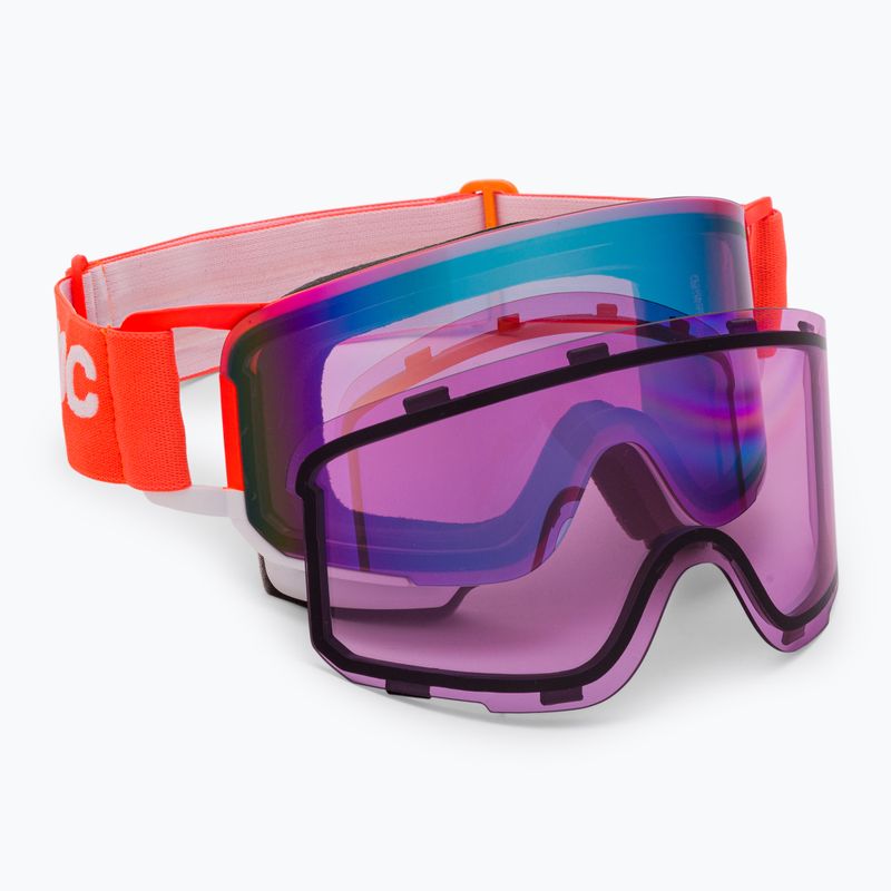 Маска лижна POC Nexal Clarity Comp fluorescent orange/hydrogen white/spektris blue
