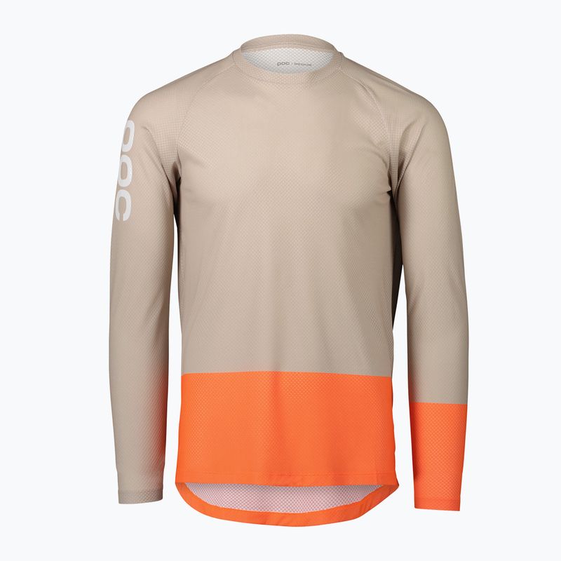 Велосипедний лонгслів чоловічий POC MTB Pure light sandstone beige/zink orange