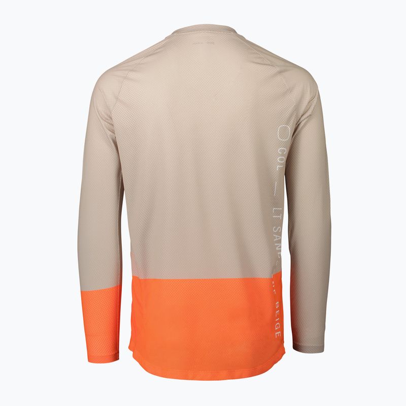 Велосипедний лонгслів чоловічий POC MTB Pure light sandstone beige/zink orange 2