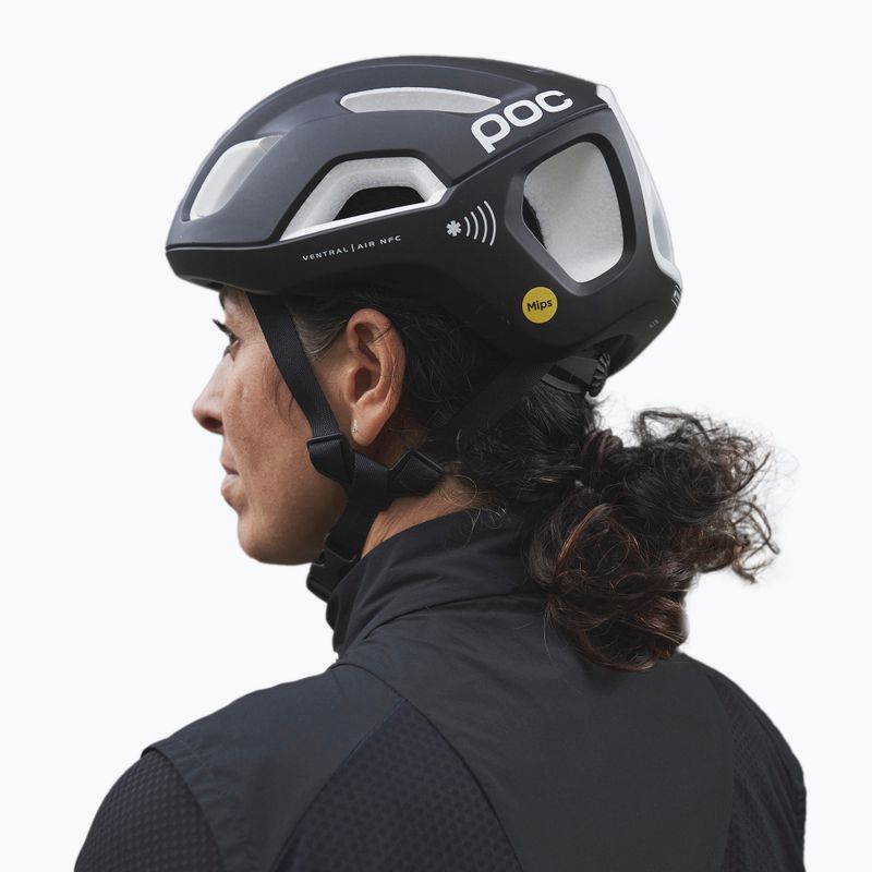 Шолом велосипедний POC Ventral Air MIPS NFC uranium black/hydrogen white matt 6