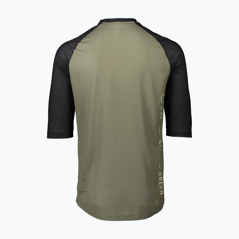 Велофутболка чоловіча POC MTB Pure 3/4 epidote green/uranium black 2