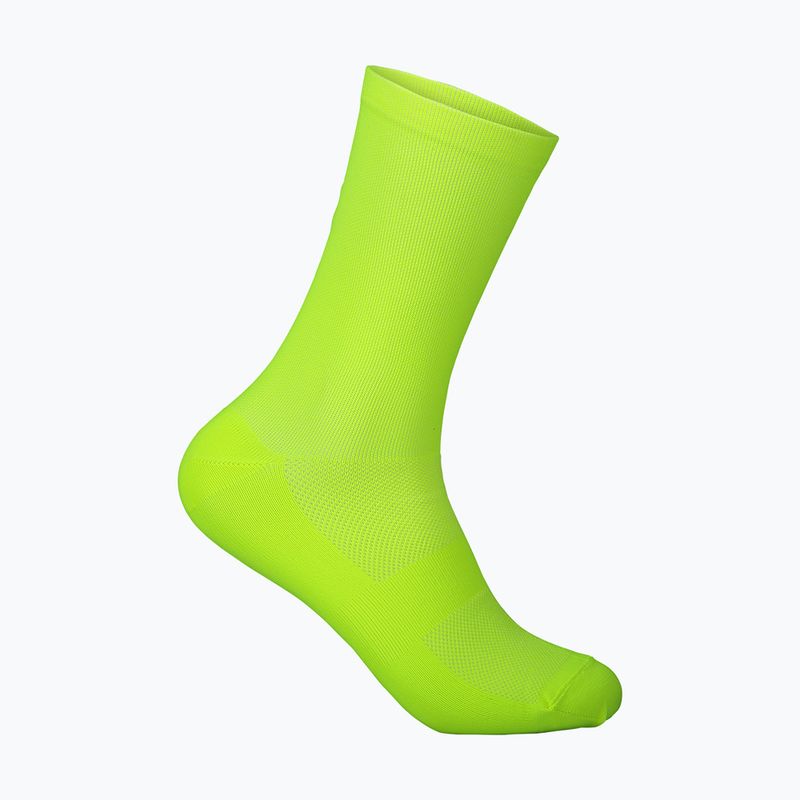 Велосипедні шкарпетки POC Fluo Sock Mid флуоресцентні жовто-зелені шкарпетки 5