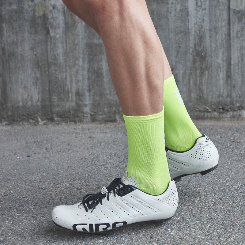 Велосипедні шкарпетки POC Fluo Sock Mid флуоресцентні жовто-зелені шкарпетки 7