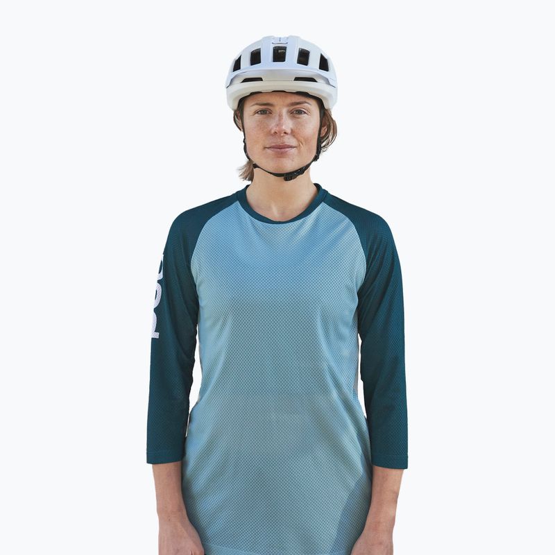 Велофутболка жіноча POC MTB Pure 3/4 lt dioptase blue/dioptase blue