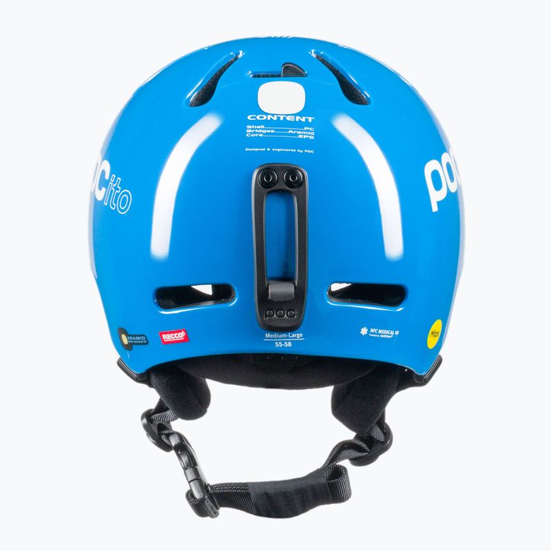 Шолом лижний дитячий POC POCito Fornix MIPS fluorescent blue 3