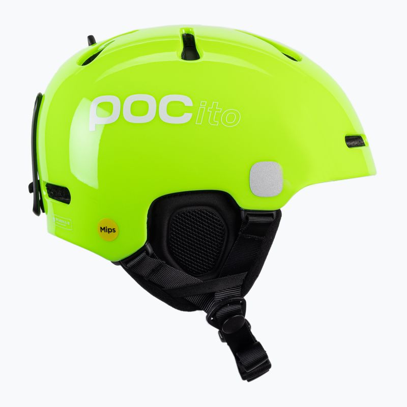 Шолом лижний дитячий POC POCito Fornix MIPS fluorescent yellow/green 4