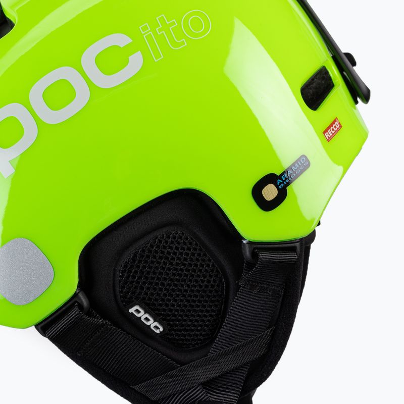 Шолом лижний дитячий POC POCito Fornix MIPS fluorescent yellow/green 7