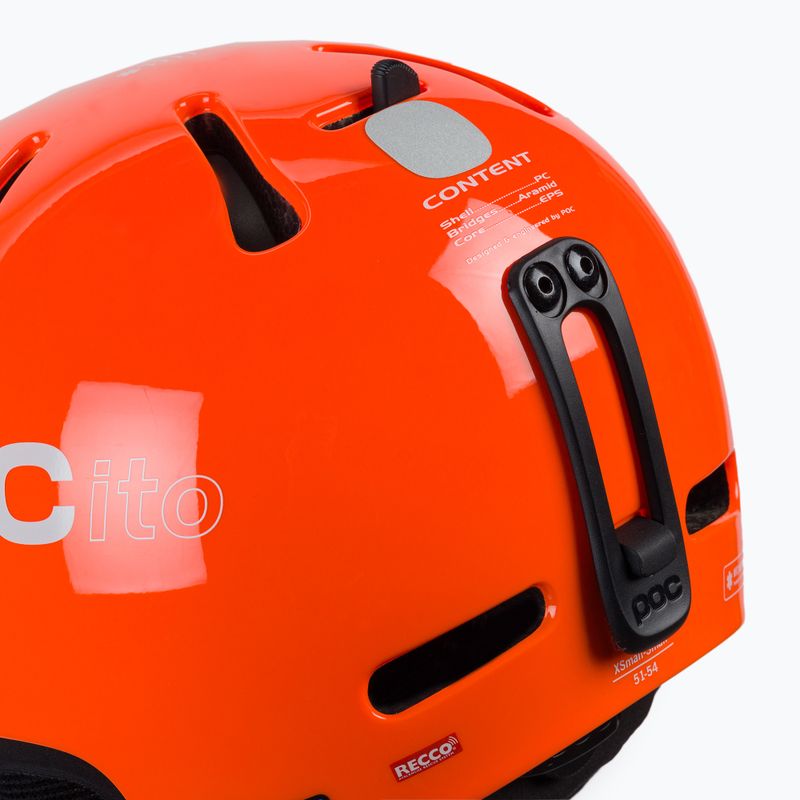 Шолом лижний дитячий POC POCito Fornix MIPS fluorescent orange 6