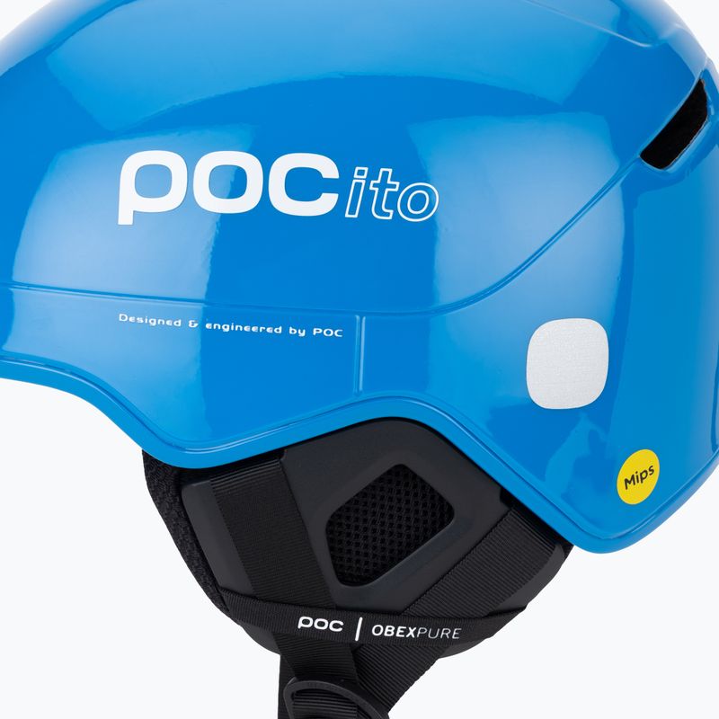 Шолом лижний дитячий POC POCito Obex MIPS fluorescent blue 7