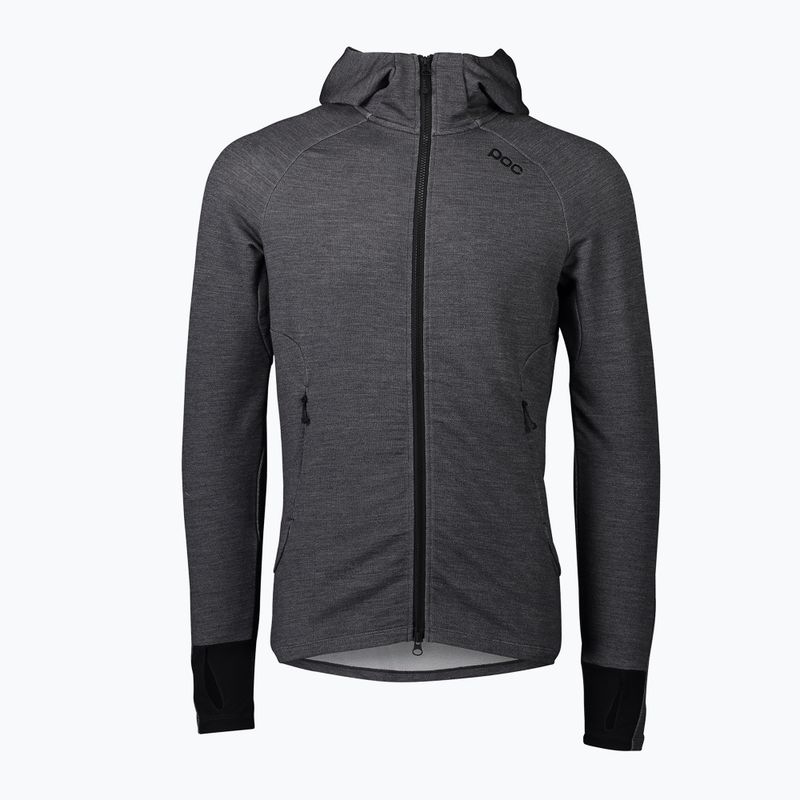 Кофта трекінгова чоловіча POC Merino Zip Hood sylvanite grey melange 5