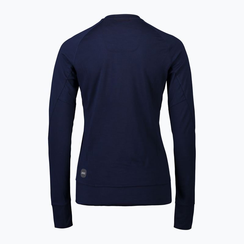 Жіночий лонгслів POC Light Merino бірюзовий темно-синій 2