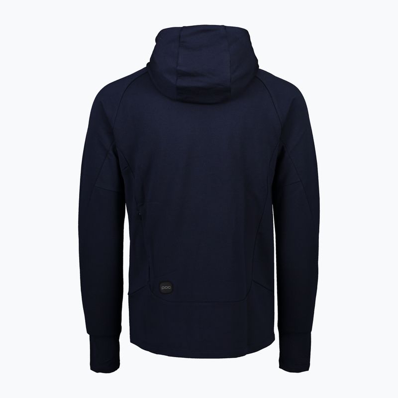 Кофта трекінгова чоловіча POC Merino Zip Hood turmaline navy 2
