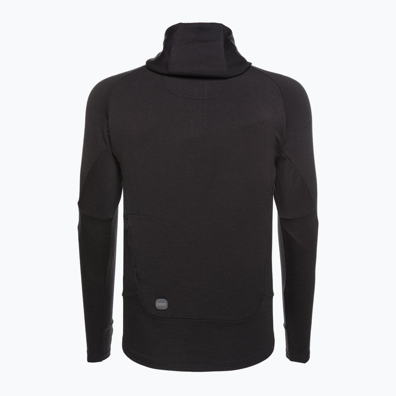 Кофта трекінгова чоловіча POC Merino Zip Hood uranium black 3