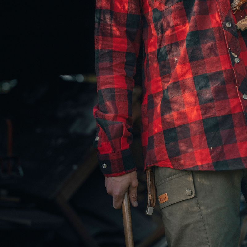 Чоловіча сорочка Pinewood Lumbo red/black 3