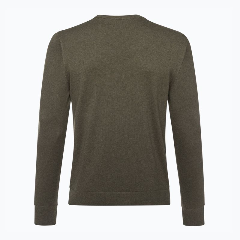 Трекінгова кофта чоловіча Pinewood Varnamo Crewneck Knitted green mel 2