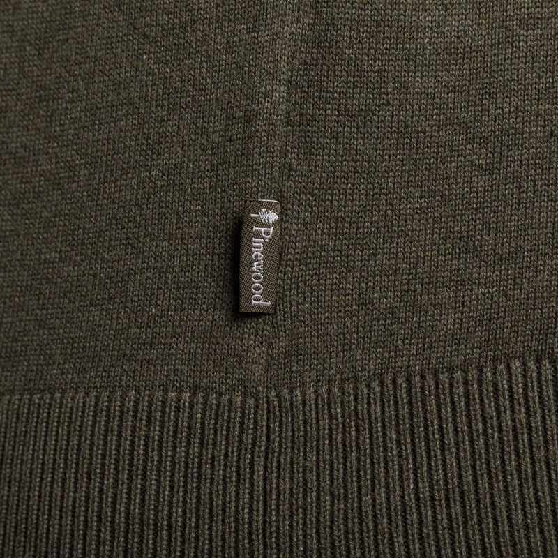 Трекінгова кофта чоловіча Pinewood Varnamo Crewneck Knitted green mel 4