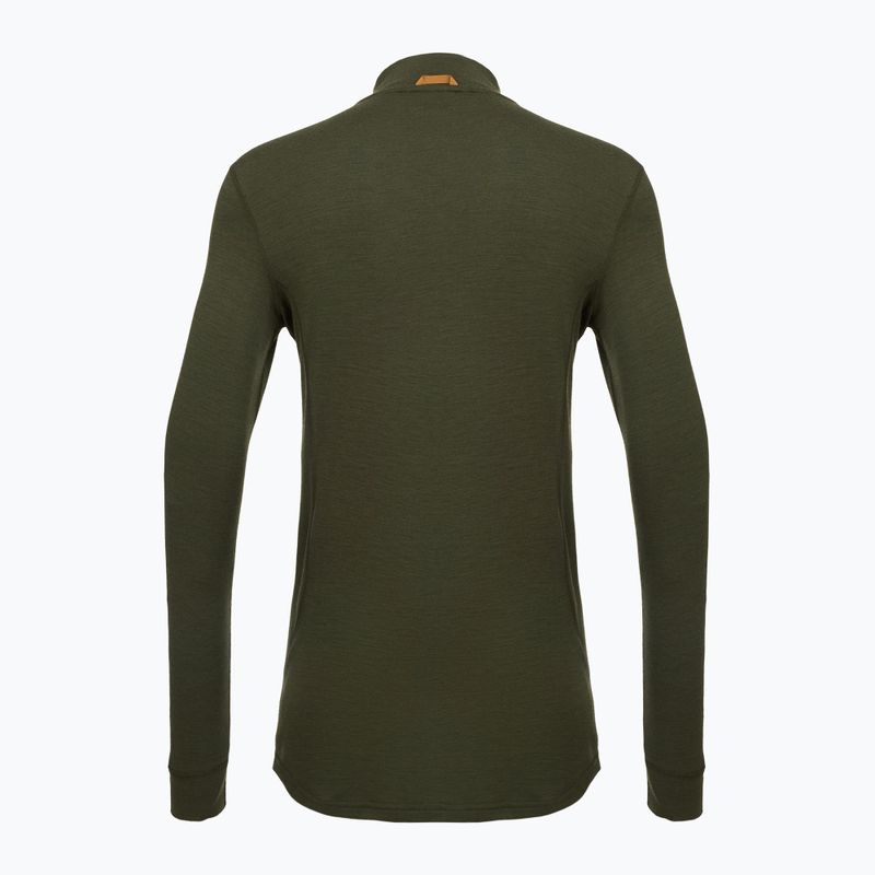 Кофта термічна чоловіча Pinewood Abisko Merino Base Layer Half Zip d.mossgreen 2