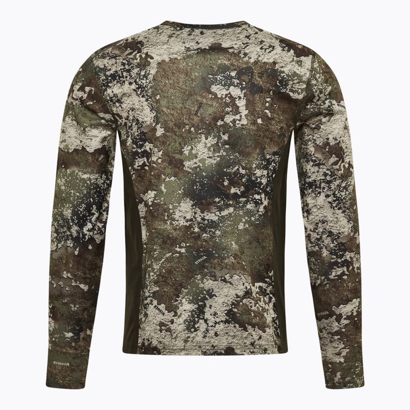 Лонгслів трекінговий чоловічий Pinewood Furudal Camou InsectSafe strata/moss green 2