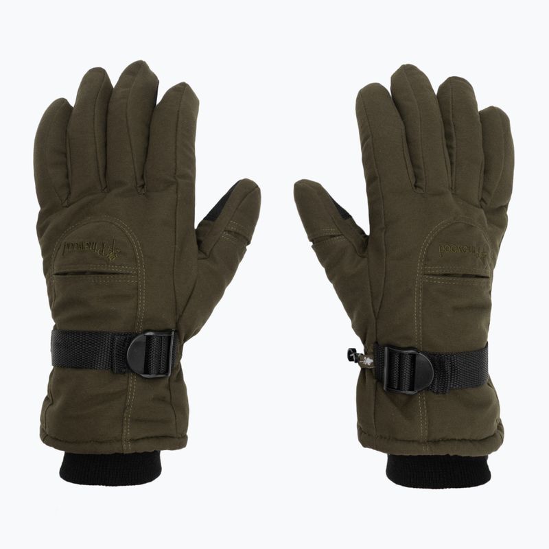 Рукавички трекінгові чоловічі Pinewood Membrane Glove moss green 2