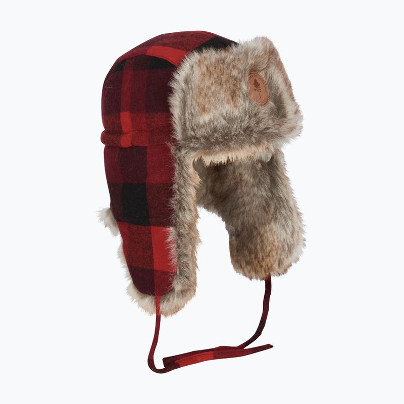 Шапка зимова Pinewood Classic Checked Fur red / black