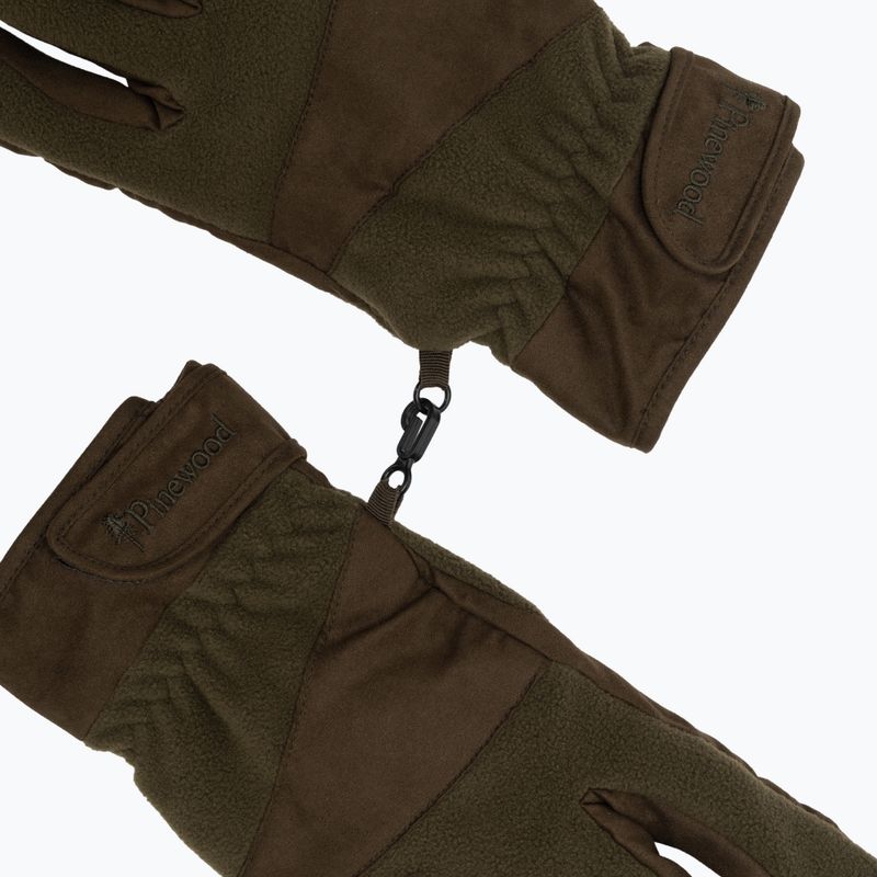 Рукавички чоловічі Pinewood Småland Hunters Extreme Fleece h.brown / suede brown 4