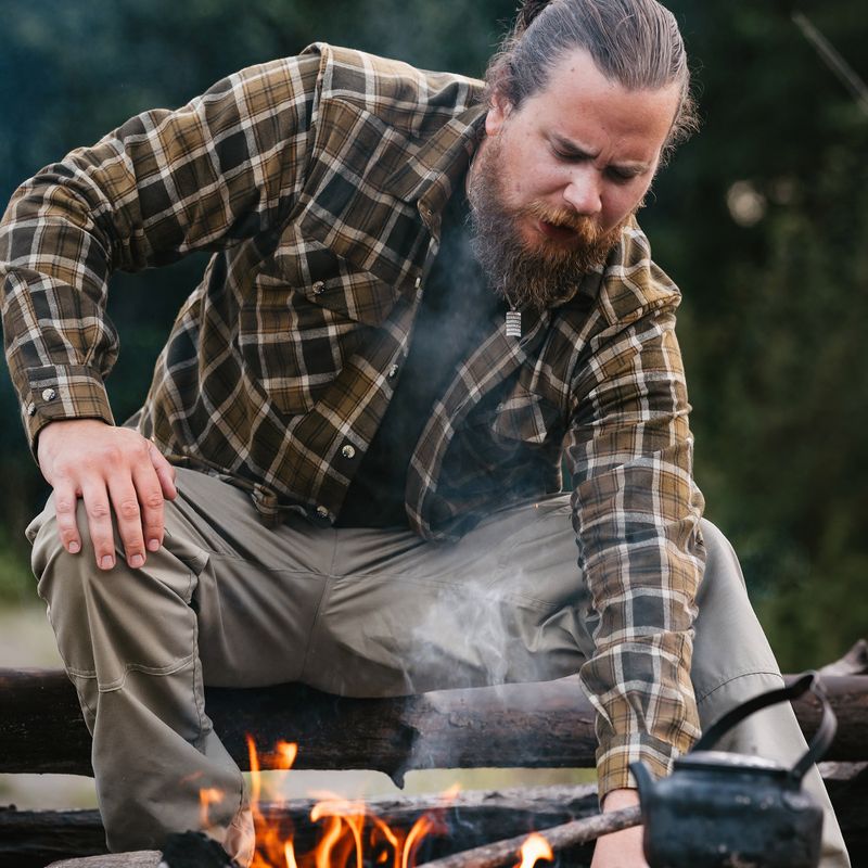 Чоловіча сорочка Pinewood Härjedalen h.olive/khaki 10